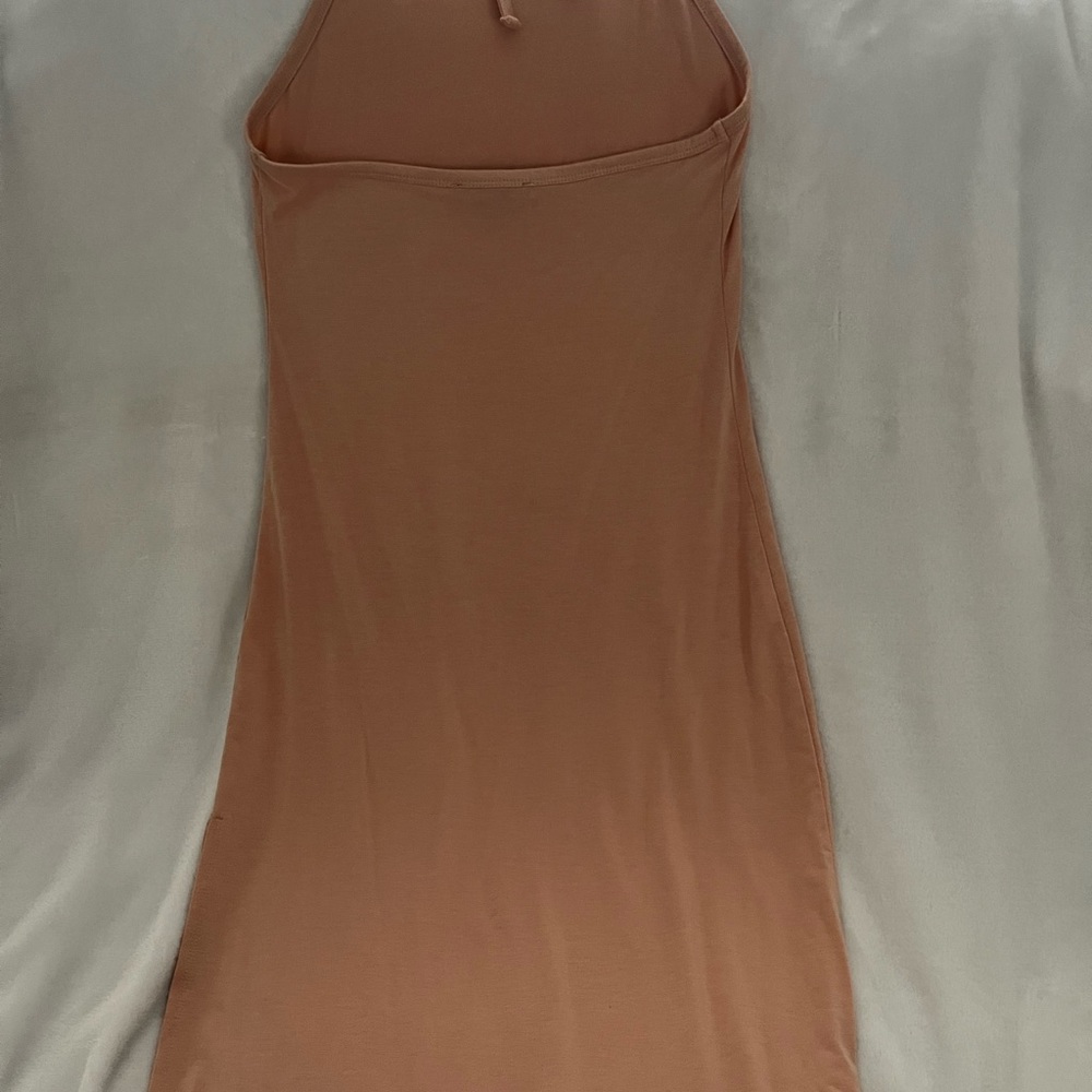 Mini beige dress  summer halter top